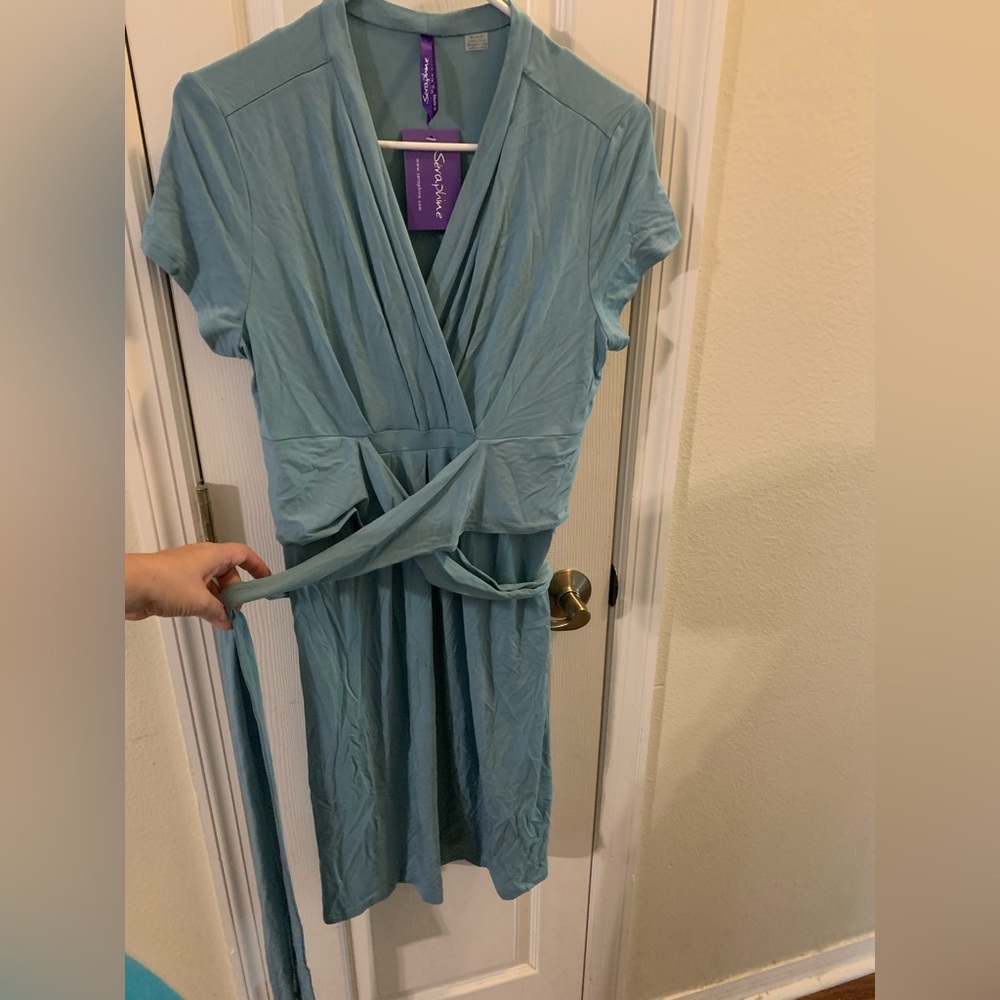 Seraphim’s wrap maternity dress